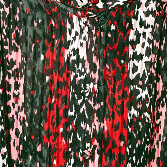 Vintage 90s Marlis by Elle Designs Abstract Animal Stripe Blouse - Picture 3 of 6